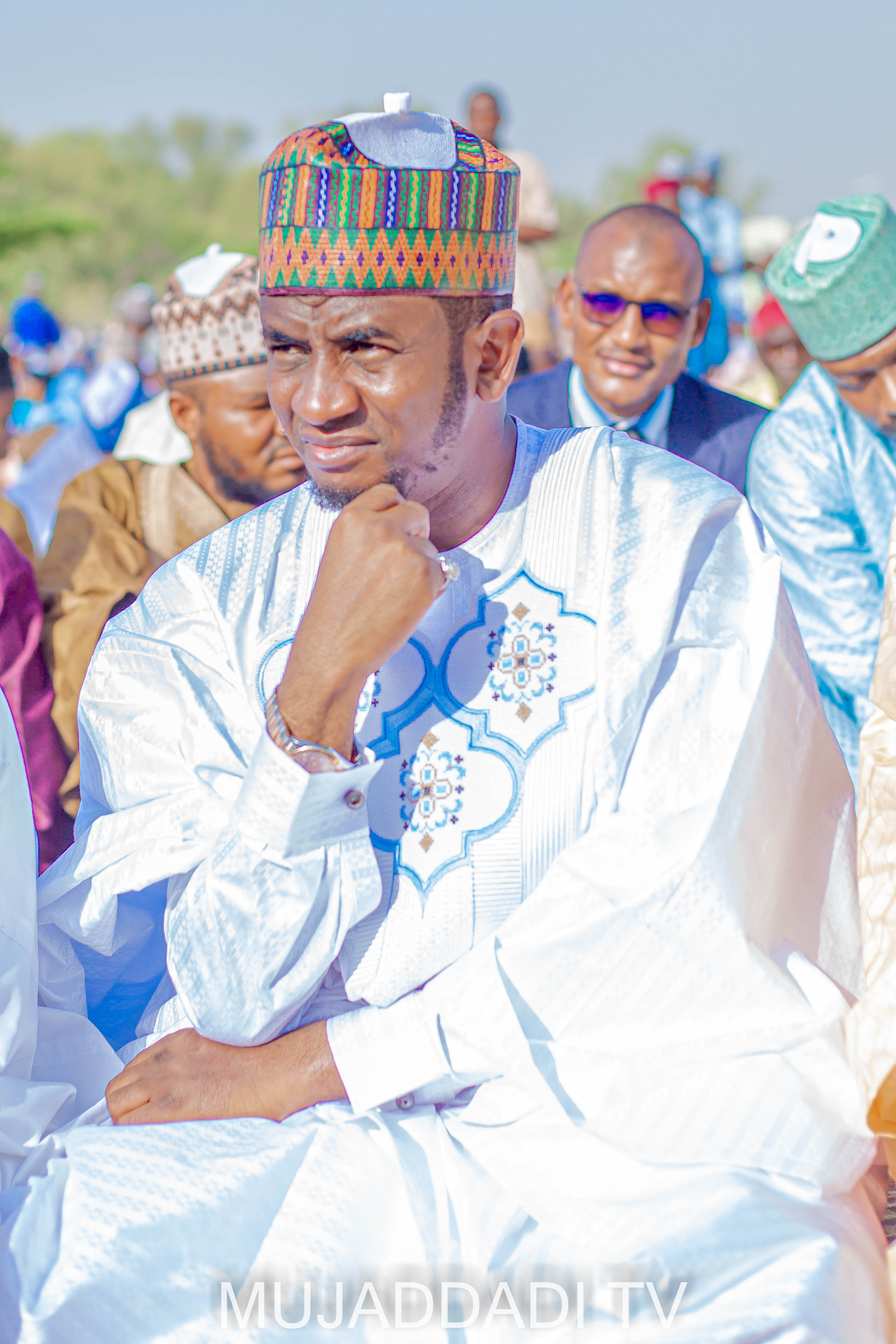 Senator Shehu Buba Umar at a public gathering in Bauchi